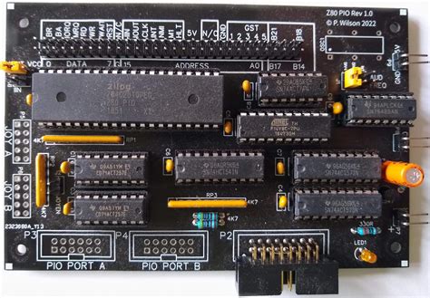 Here is the Z80 itself All the signals from the Z80 were buffered because I worried that all the other circuits may drain too much current from the Z80. . Z80 keyboard interface